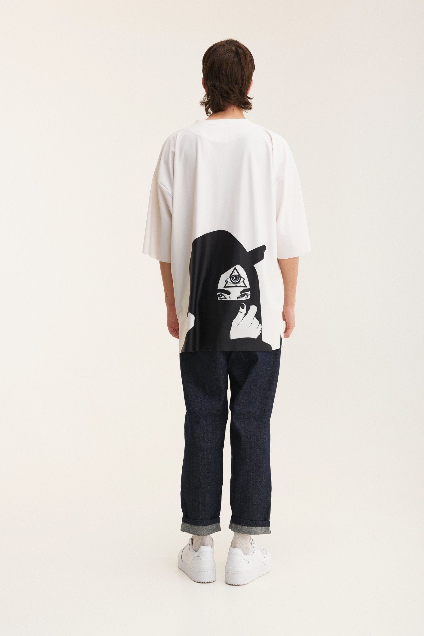 Ivory Oversized T-Shirt Third Eye - mysimplicated