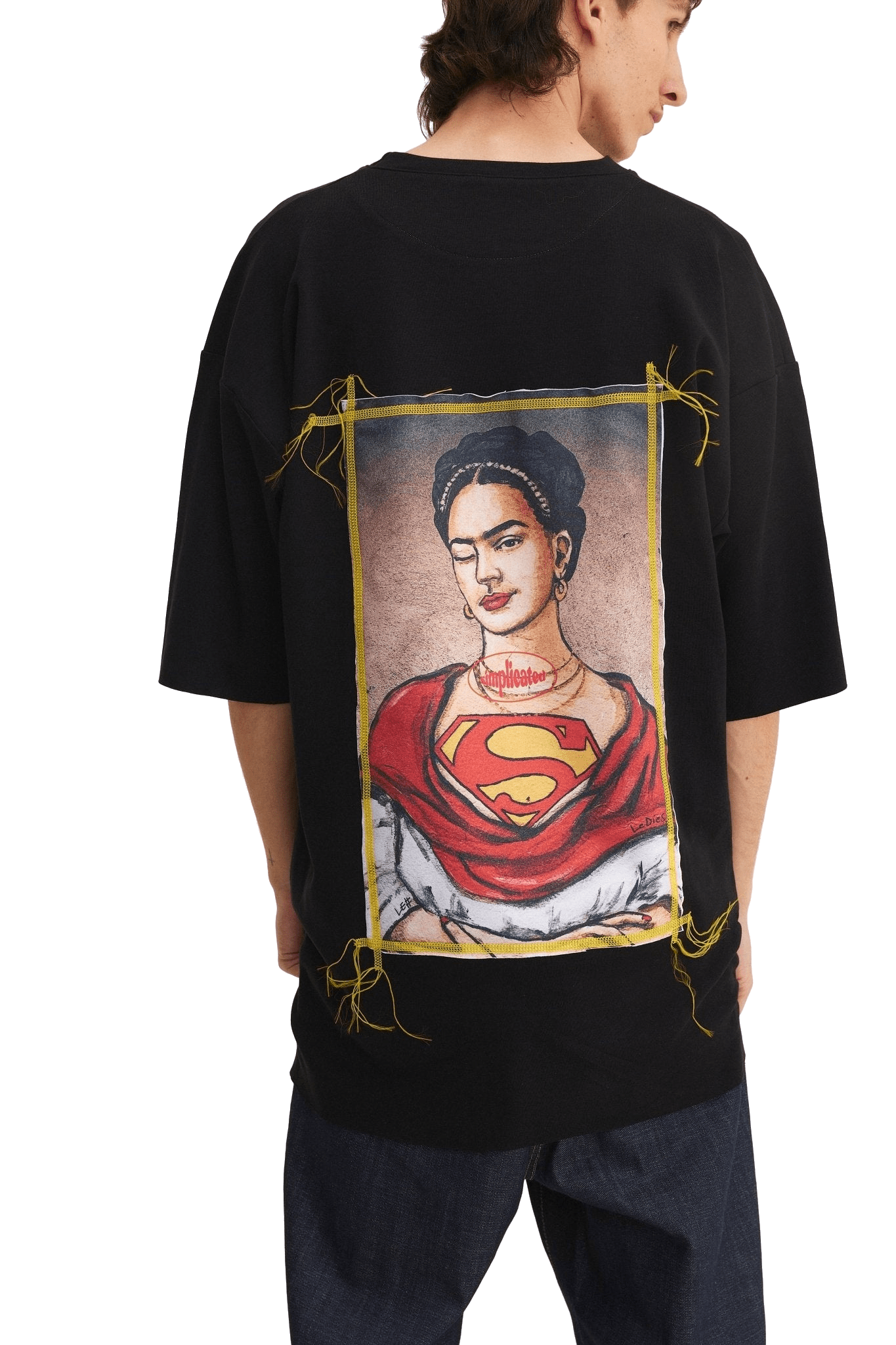 Oversized Black T-shirt Superwoman - mysimplicated