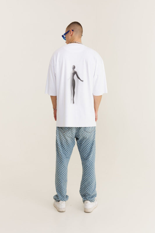 Oversized Cotton White T-shirt Spirit - MYS
