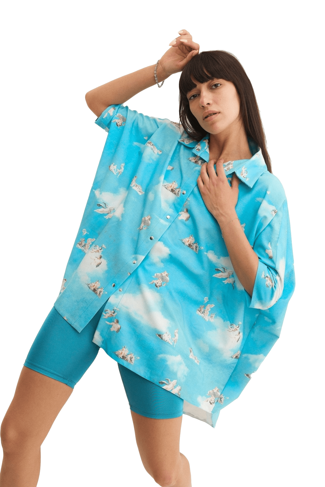 Oversized Shirt Clouds (recycled fabric) - mysimplicated