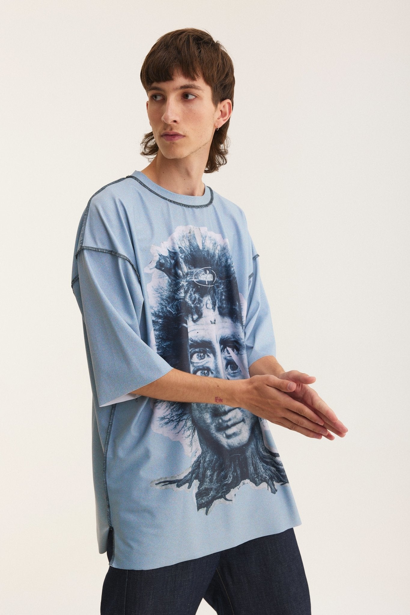 Oversized T-Shirt grey (seam-details) - mysimplicated