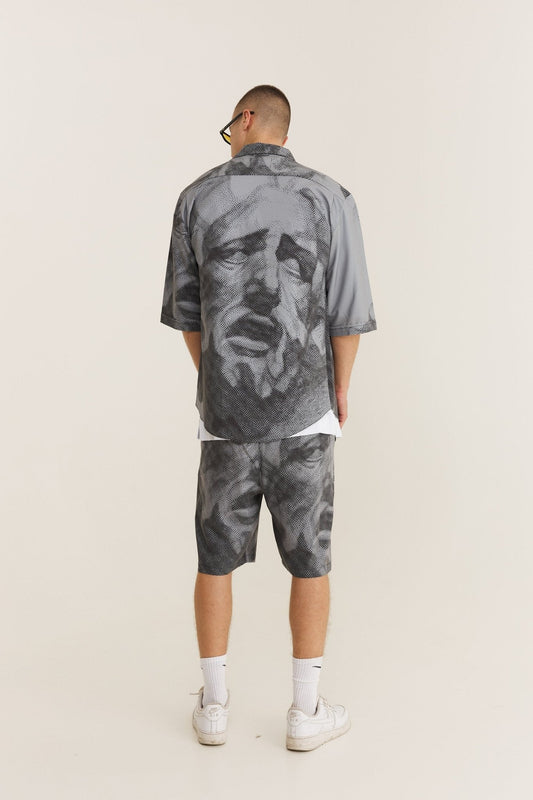 Short Sleeve Shirt & Bermuda Set Grey (recycled fabric) - MYS