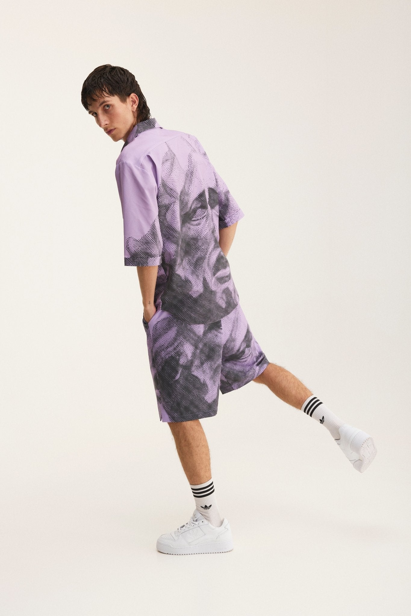 Short Sleeve Shirt & Bermuda Set Mauve (recycled fabric) - mysimplicated