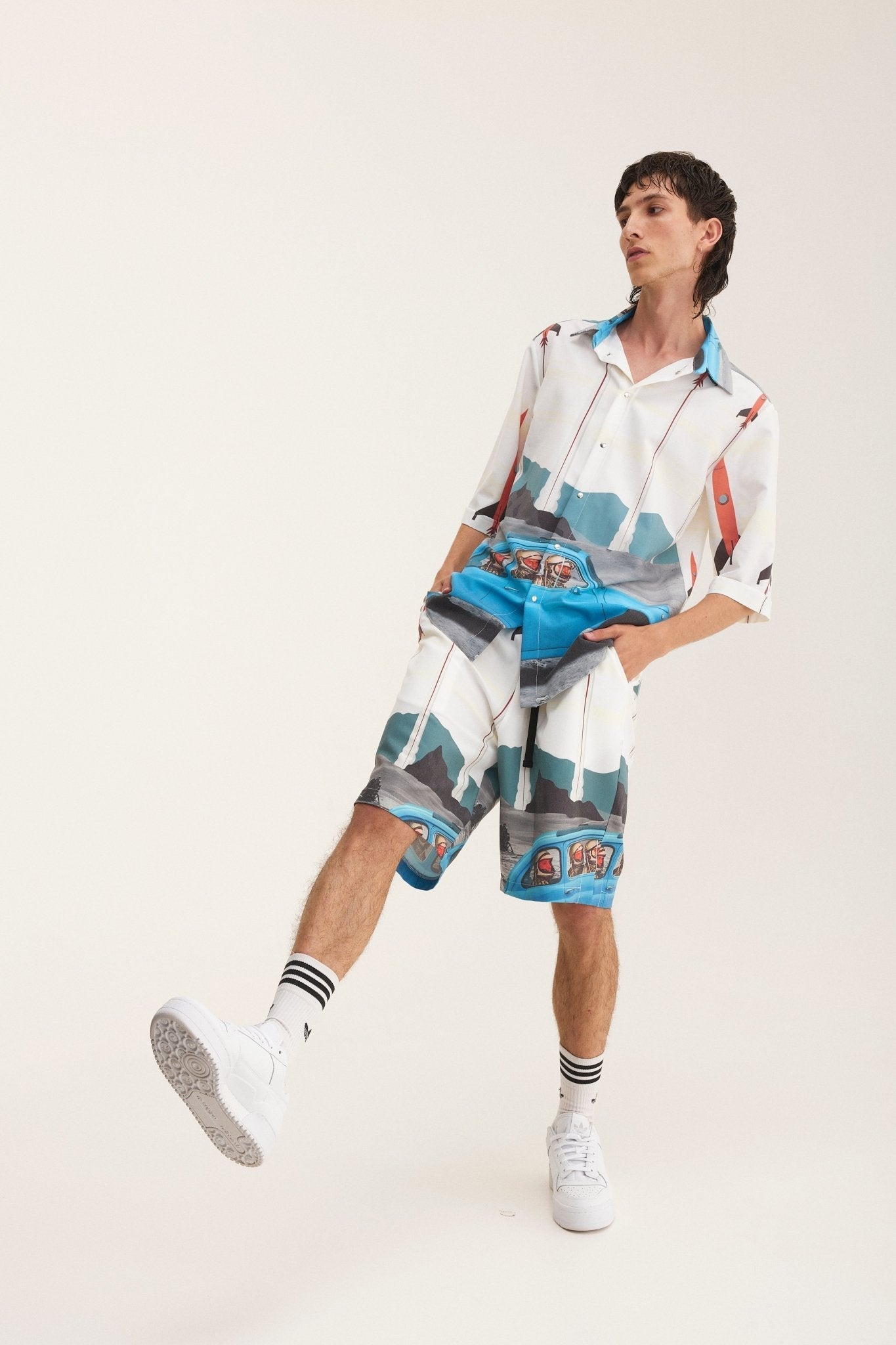 Short Sleeve Shirt & Bermuda Set Rockets (recycled fabric) - MYS