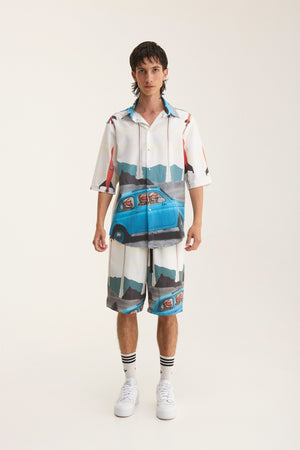 Short Sleeve Shirt & Bermuda Set Rockets (recycled fabric) - mysimplicated