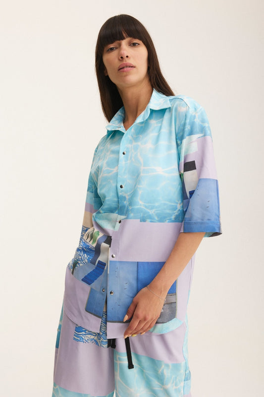 Short Sleeve Shirt & Bermuda Set Water (recycled fabric) - MYS