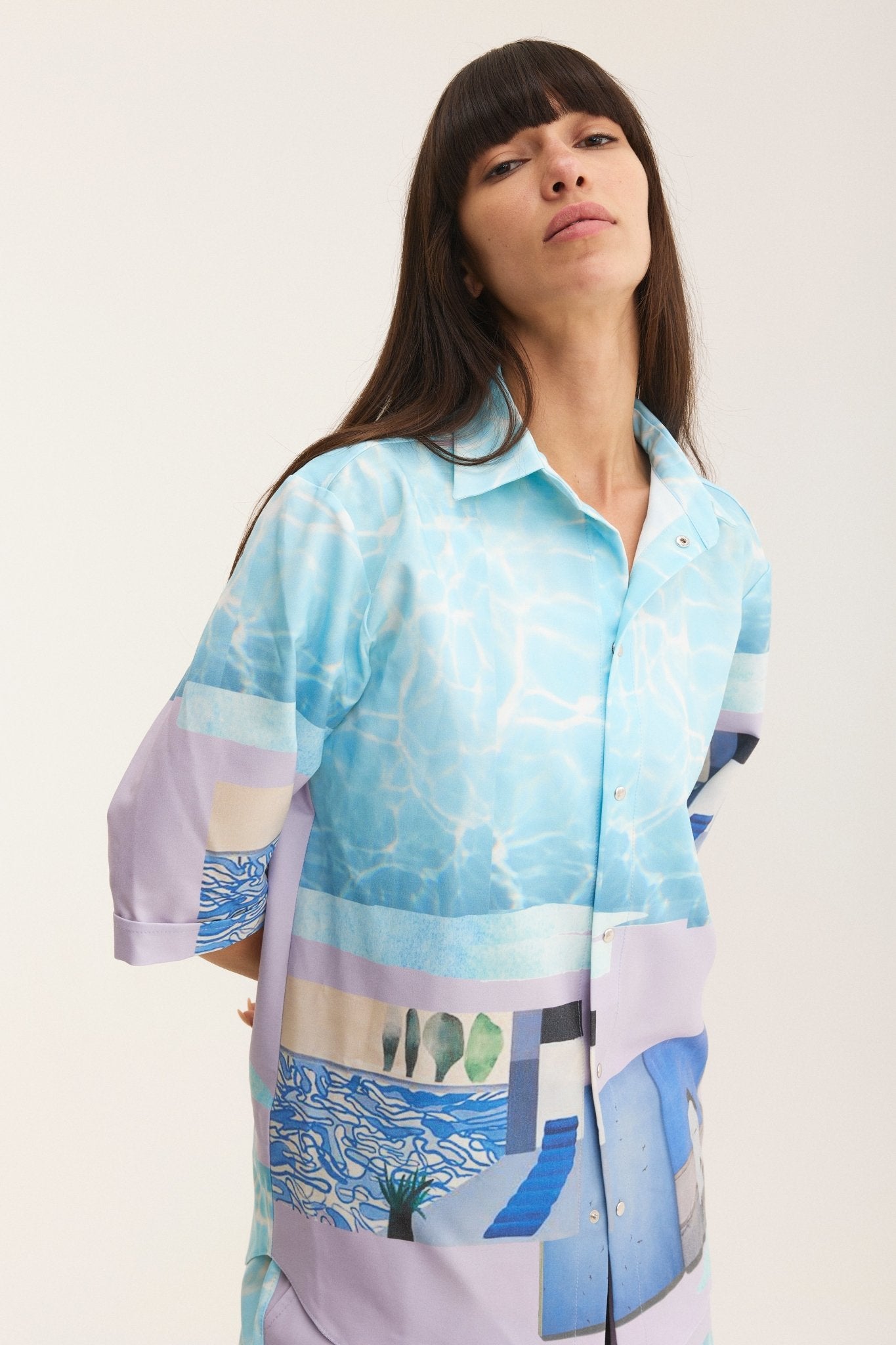 Short Sleeve Shirt & Bermuda Set Water (recycled fabric) - mysimplicated
