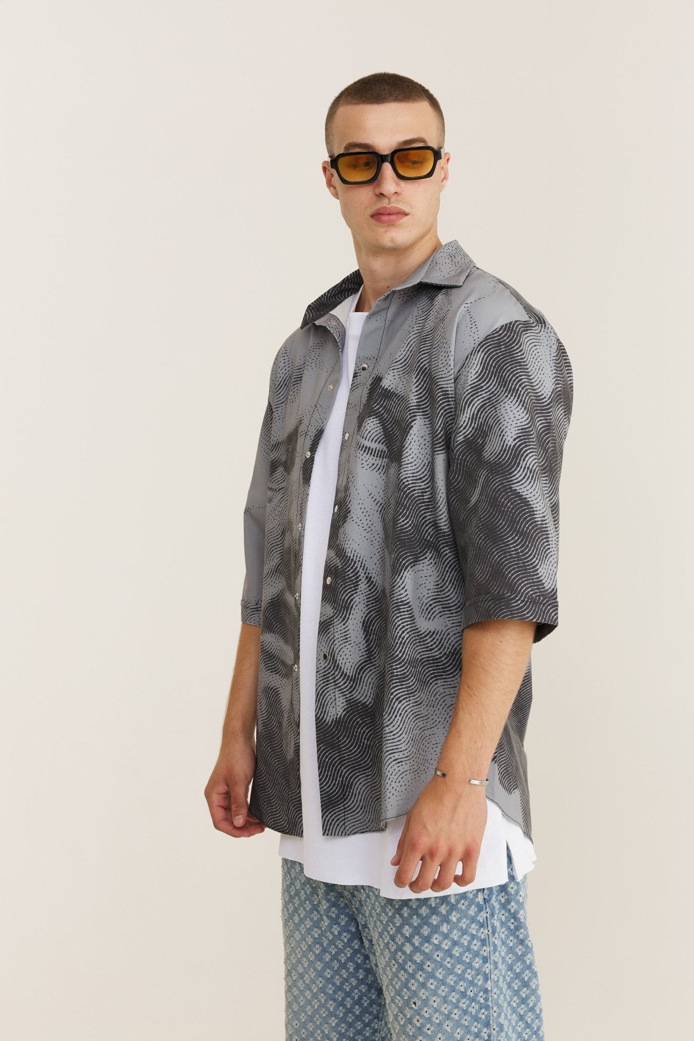 Short Sleeve Shirt Grey (recycled fabric) - MYS