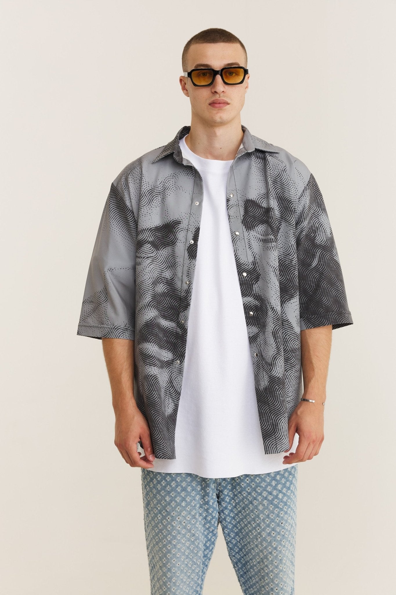 Short Sleeve Shirt Grey (recycled fabric) - MYS