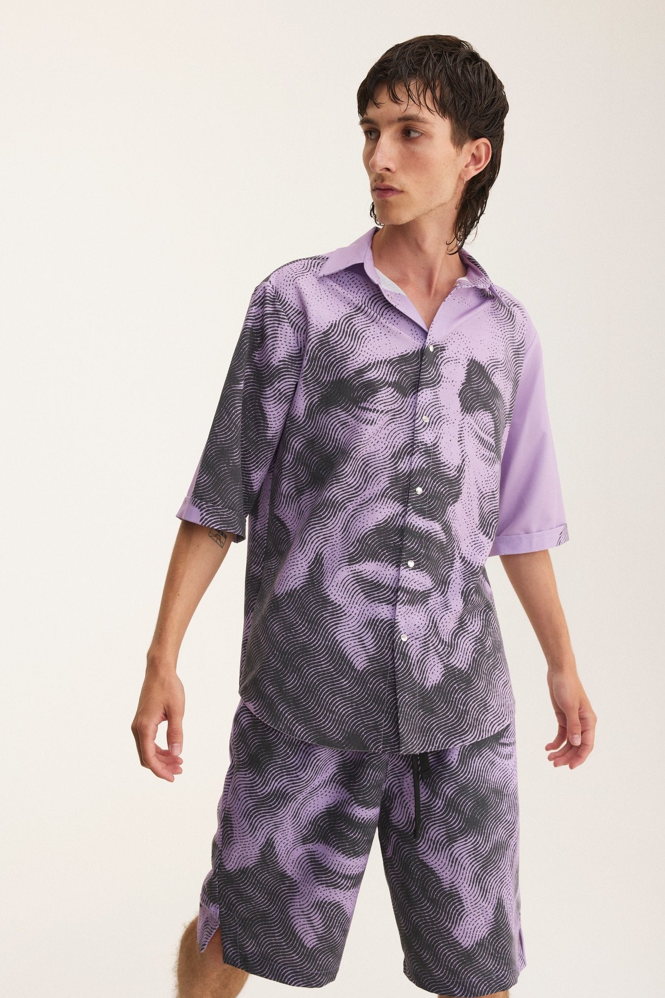 Short Sleeve Shirt Mauve (recycled fabric) - MYS