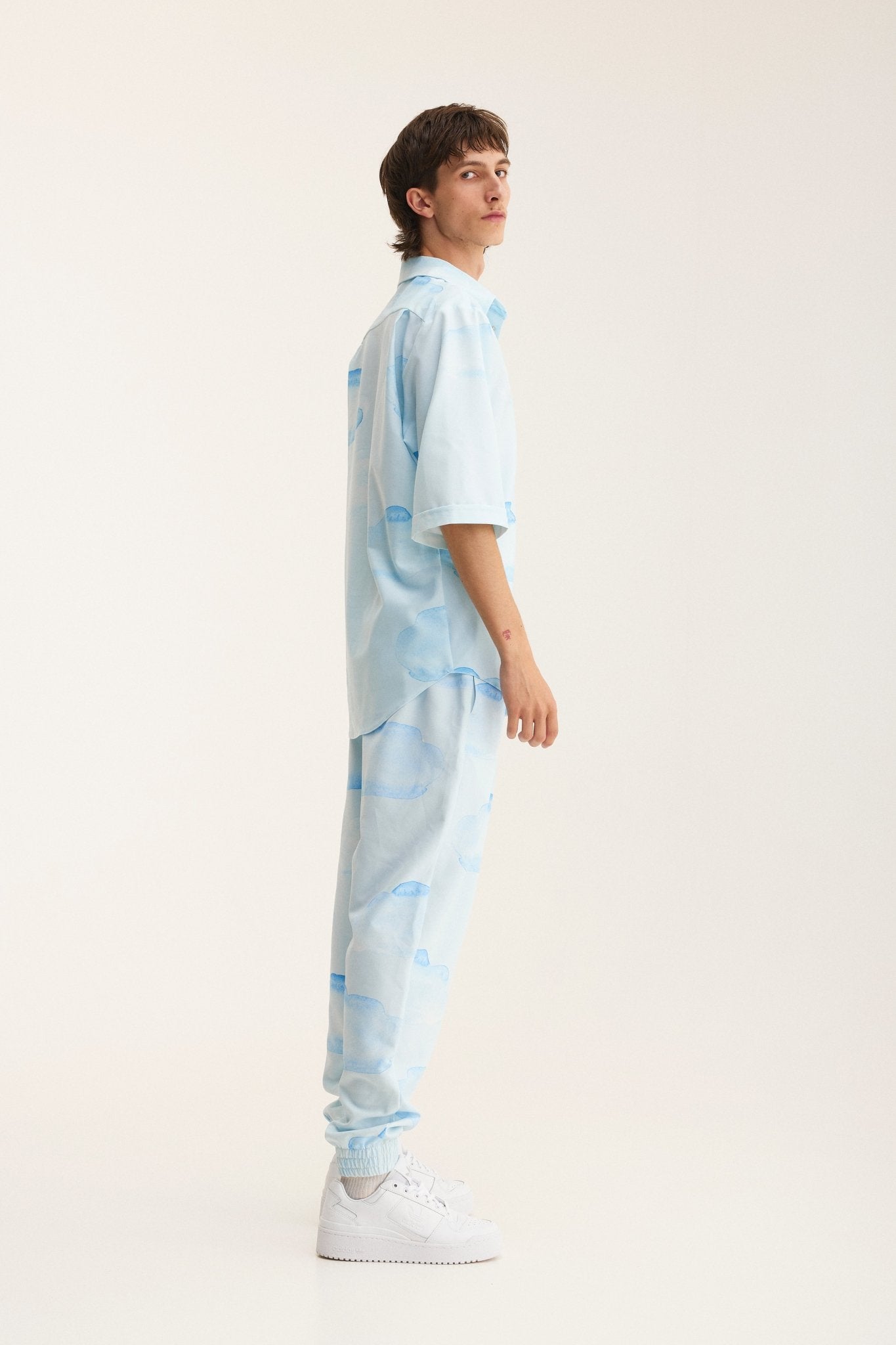 Short Sleeve Shirt & Pants Set Clouds (recycled fabric) - MYS