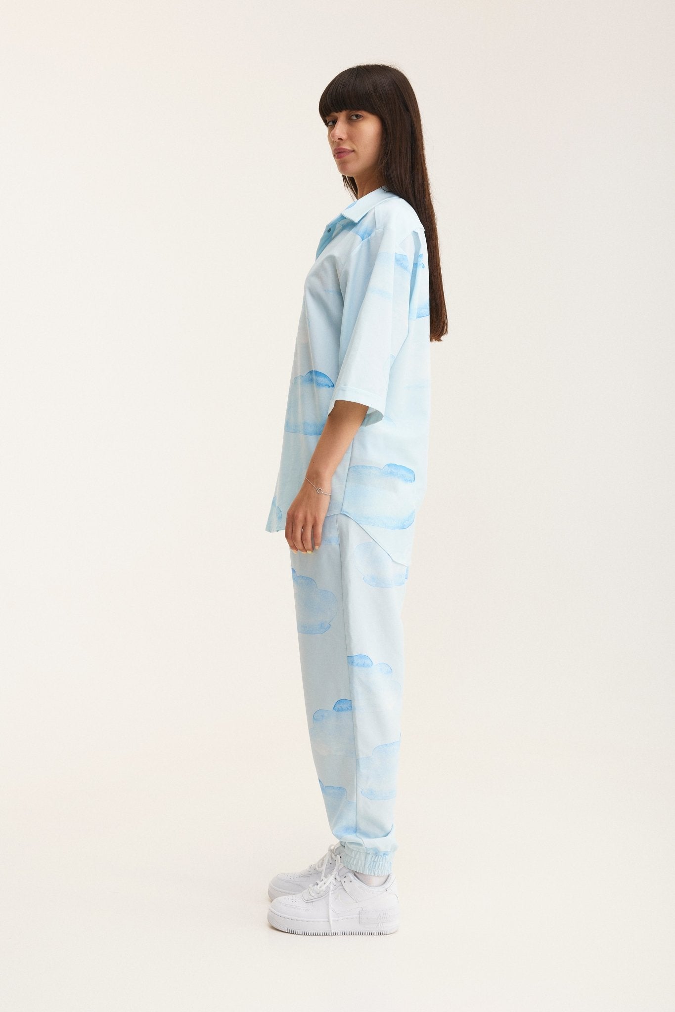 Short Sleeve Shirt & Pants Set Clouds (recycled fabric) - MYS