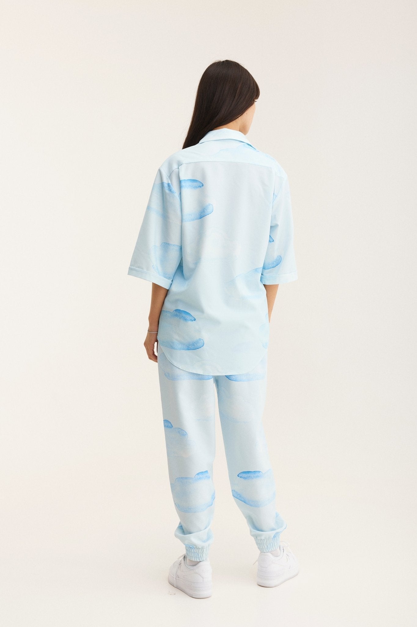 Short Sleeve Shirt & Pants Set Clouds (recycled fabric) - MYS