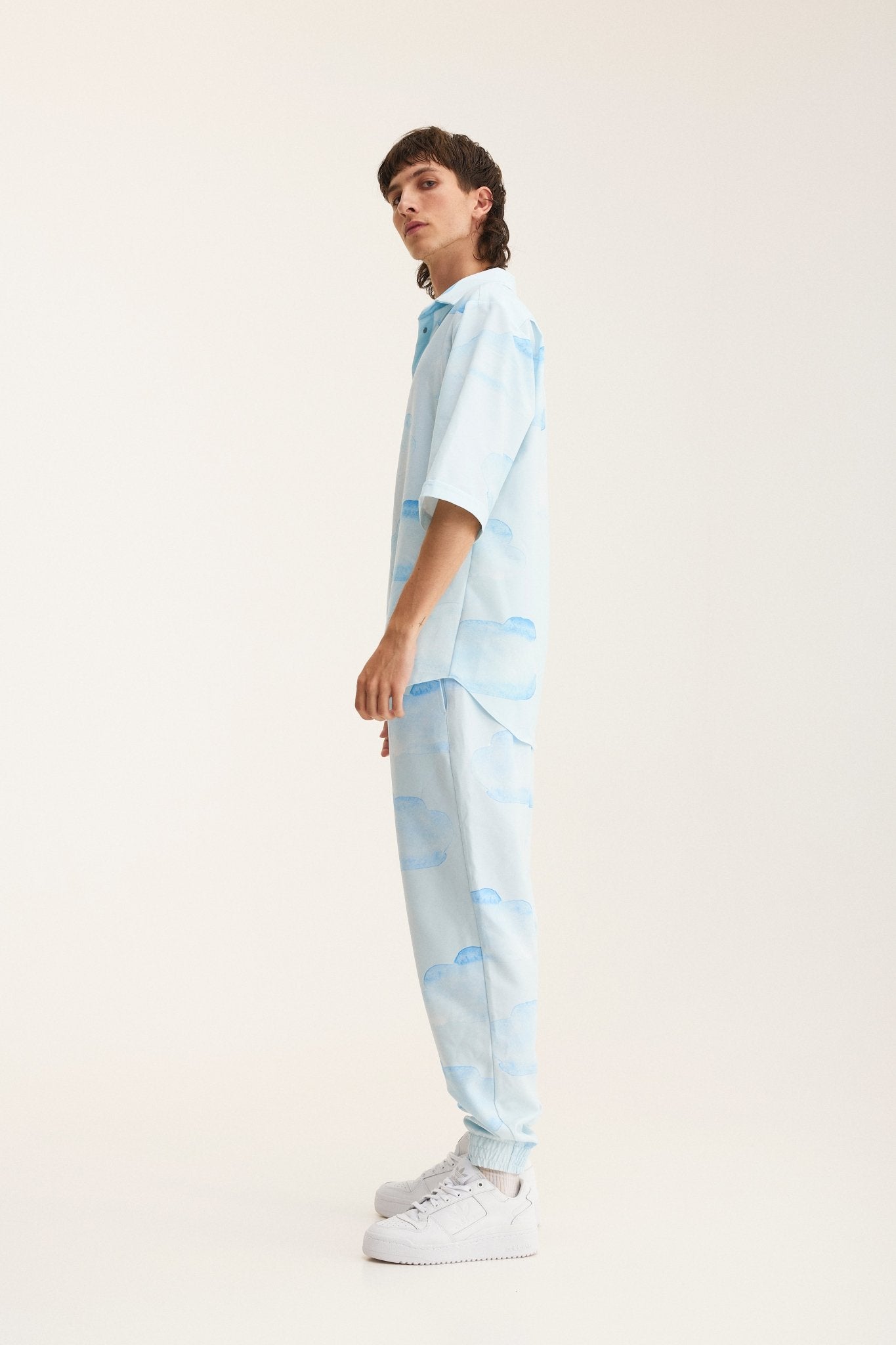 Short Sleeve Shirt & Pants Set Clouds (recycled fabric) - MYS