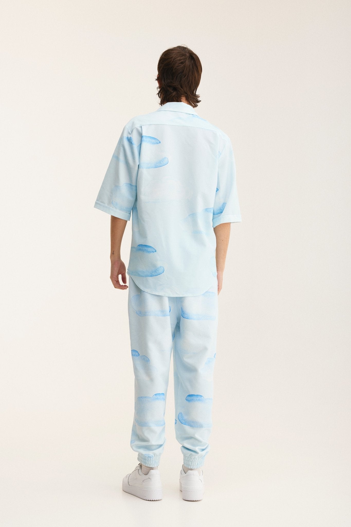 Short Sleeve Shirt & Pants Set Clouds (recycled fabric) - MYS