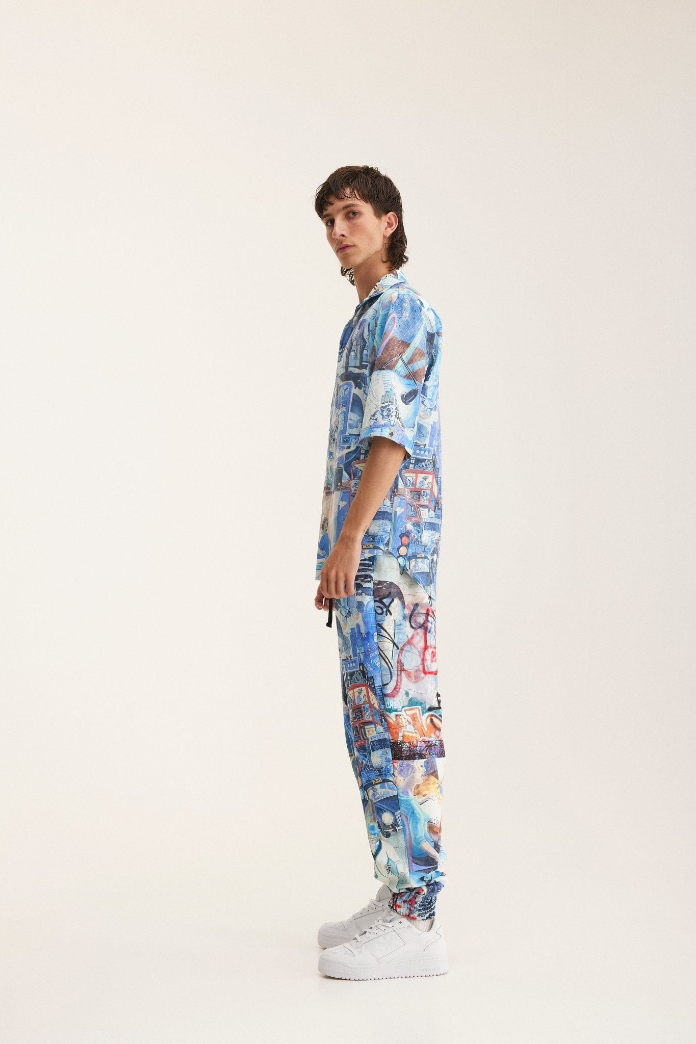 Short Sleeve Shirt & Pants Set Graffiti (recycled fabric) - MYS