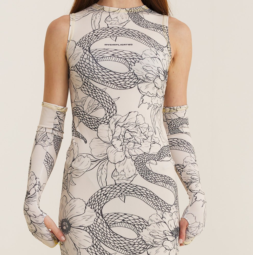 Snake Second-Skin Dress with Gloves - mysimplicated