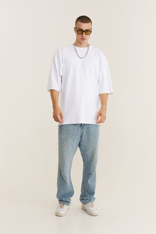 White T-shirt Lucky - mysimplicated